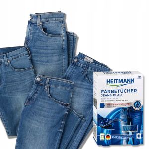 HEITMANN кърпички с текстилна боя за възстановяване цвета на класически сини дънки 10 бр