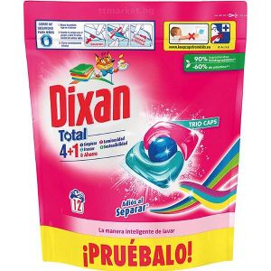 Dixan Total 4+1 Trio Caps - Капсули за цветно пране (12 пранета)