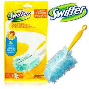 Swiffer Duster СТАРТОВ комплект за почистване на прах дръжка с 1 бр. пухче