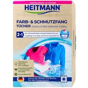 HEITMANN цветоулавящи кърпички за пране 20бр.