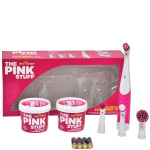 Star Drops The Pink Stuff комплект паста за почистване 2 бр.х 500 гр. + ел.четка с 4 приставки