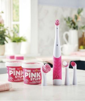 Star Drops The Pink Stuff комплект паста за почистване 2 бр.х 500 гр. + ел.четка с 4 приставки