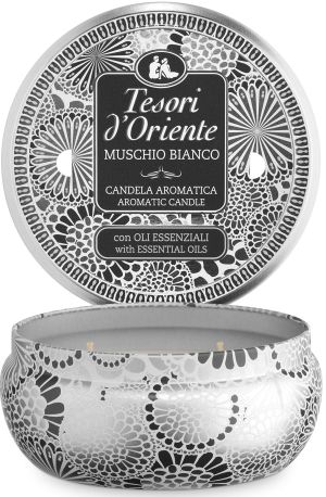 TESORI ароматна свещ - Бял мускус 200 гр