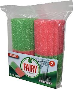 Fairy Platinum гъба за чаши, недраскаща удължена, 2 бр