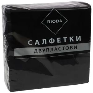 Салфетки RIOBA двупластови 100 бр. - черни